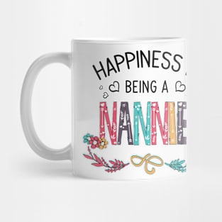Happiness Is Being A Nannie Wildflowers Valentines Mothers Day Mug